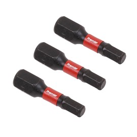 Sealey Impact Power Tool Hexagon Screwdriver Bits Hex 4mm 25mm Pack of 3
