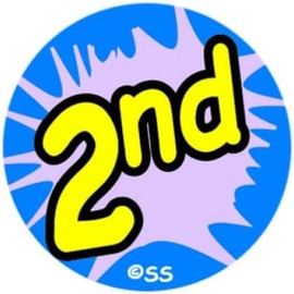 SuperStickers '2nd' Sports Day Stickers. 125 stickers. 28mm.