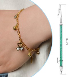 PATIKIL Bracelet Helper Tool, Bracelet Helper to Put on Yourself Jewelry Helper Fastening and Hooking Equipment for Necklace Watch, Green