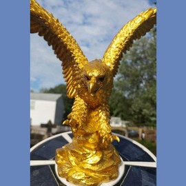 PolePalUSA Eagle in Flight Flagpole Topper Gold Finial Ball