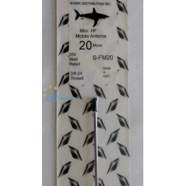 Shark FM-mini  20 Meter HF Single Band Mobile Ham Radio Stick Road Antenna Black