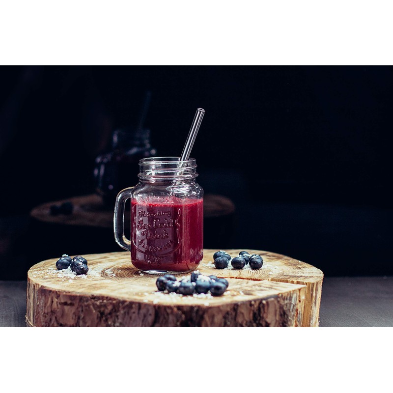 HALM Reusable Drinking Straws, Pack of 6 Straight 20 cm