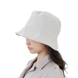 Kizawa Women's Hat, Full Blackout, UV Protection, UV Protection, 100% UV Protection, Cold Feeling, Large Size, Wide Brim, Folding, gray