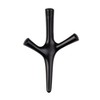 LouMaxx Coat Hook in Matt Black - Modern Metal Coat