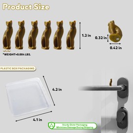 XIFOWE 9PCS Cat Hinge Head, Interesting Magnetic Hinge Head Toppers, Vintage cat Door Hinge Toppers Decorative, Door Hinge Topper Miniature Decorative Statues for Hinges, Cabinets, Shelves etc.