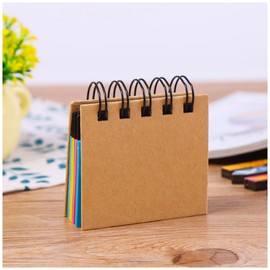 Spiral Sticky Note Pad - Pocket Size with Assorted Primary Colors - 250 Sheets: Sticky Notes + Color Strips Set