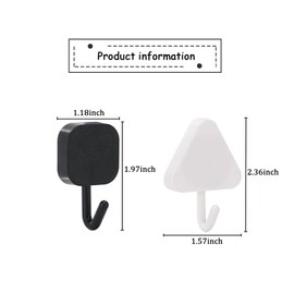 BetterJonny 12 Pcs Adhesive Hooks, Creative Key Holder Rack Multifunctional Self Adhesive Wall HooksColorful Decorative Adhesive Hooks for Kitchen Wall Hooks, Bathroom, Towel, Key Hooks (Multicolor)