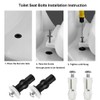 QEXUJOW Toilet Seats 2 Pairs Toilet Seat Fixings Toilet Seat