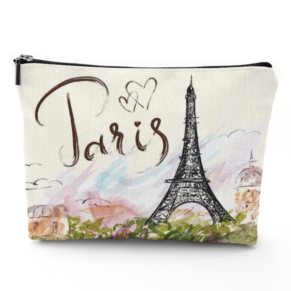 Fantastic Eiffel Tower Paris Makeup Bag, Romantic France Cosmetic Bag,
