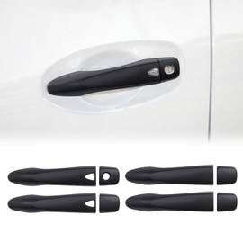 SUERAUTO4X4 Door Handle Protector Cover for Nissan Navara NP300 D23 2015-2025 Accessories, Car Door Handle Scratch Protector Guard Trim Exterior with Keyless Entry Holes, Matte Black 4 Doors