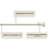 Decorative Window Curtain Rods with Finials, 28 to 48 Inches,