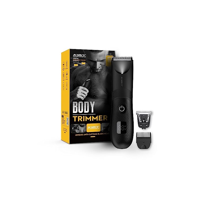 Kibiy Men's Intimate Shaver with LED Light & Display, IPX7