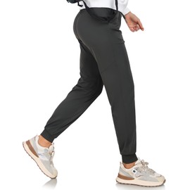 SPOSULEI Joggers for Women Stretch Lightweight Track Athletic Pants Ladies Jogging Tapered Workout Sweatpants with Pockets Darkgrey M/29