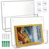 Clear Acrylic Single Pocket Wall Mount File Holders, Self-Adhesive Plastic