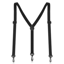Aster Black Suspenders Men 3 Swivel Hooks Hidden Suspenders Adjustable Straps Men's Suspenders for Jeans, Formal Pants, Shorts