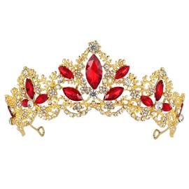 Tiara, Crystal Crown, Bridal Wedding Crowns, Rhinestone Hairpiece, Queen Tiaras, Hair Accessories for Women and Girls, Princess Tiara for Birthday, Prom, Bridal Shower