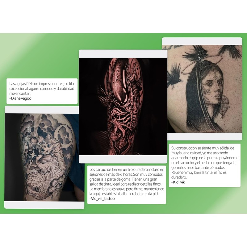 Kit de Cartuchos para Tatuaje OUO IMAGINACIÓN – 16 Piezas