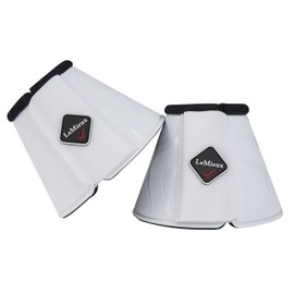 LeMieux ProShell Overreach Horse Boots - Over Reach or Bell Boots for Horses - Protective Gear and Training Equipment - Equine Boots, Wraps & Accessories (White/Medium)
