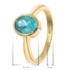trendor 68950 Women's Ring 925 Silver Gold-Plated with Synthetic Blue