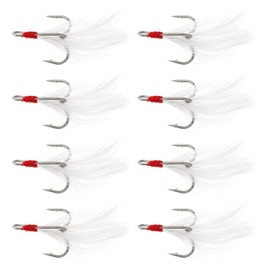SG Store Pack of 30 Carbon Steel Treble Hooks with Three Claws Anchor Hooks for Freshwater / Saltwater Fishing 4#