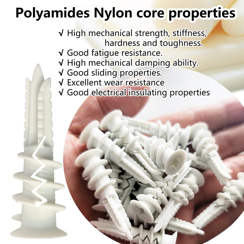 Ansoon Plastic Self Drilling Drywall Anchor with Screws Kit -