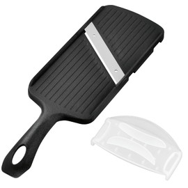 Shimomura Industry PG-641 Professional Grade Vegetable Slicer Left Handed Dishwasher Safe Made in Japan Silver/Black