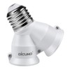 DiCUNO E26 Base Adapter, 2 Branch Socket, E26 to E26,