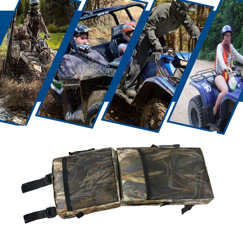 FCOUIID ATV Fender Bags - Motorcycle Rear Tank Saddle Cargo