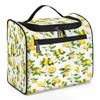 cfpolar Toiletry Bag for Women, Yellow Lemon Flower Hanging Travel