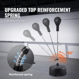 Punching Bag for Adults & Teens Free Standing Reflex Boxing Bag with Gloves Adjustable Height Speed Bag Training Equipment for Fitness Stress Relief Home Gym