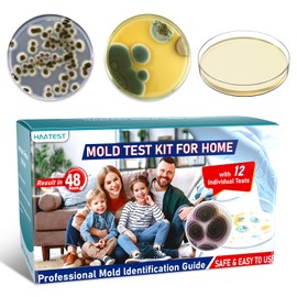 HAATEST Mold Test Kit for Home: 6 Simple Mold Detector with Detailed Identification Guide for Home Surfaces & Indoor Air Quality HVAC Testing Results in 48 Hours at Home Black Mold Detection Kit (12)