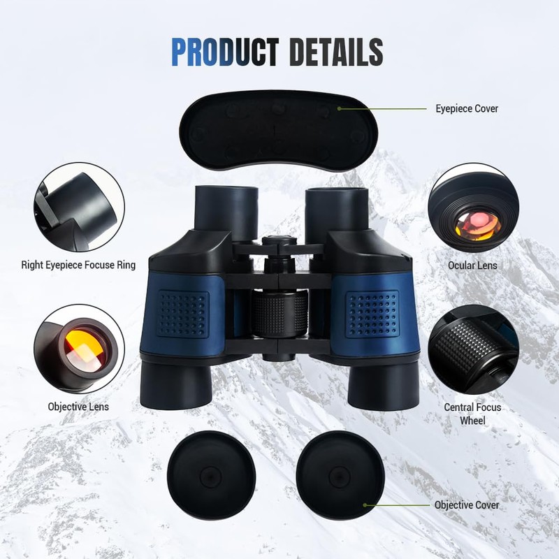 20x50 Binoculars for Adults, with Bak4 Prism and Fmc Lens,