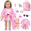 BDDOLL American 18 Inch Doll Clothes and Accessories with Travel