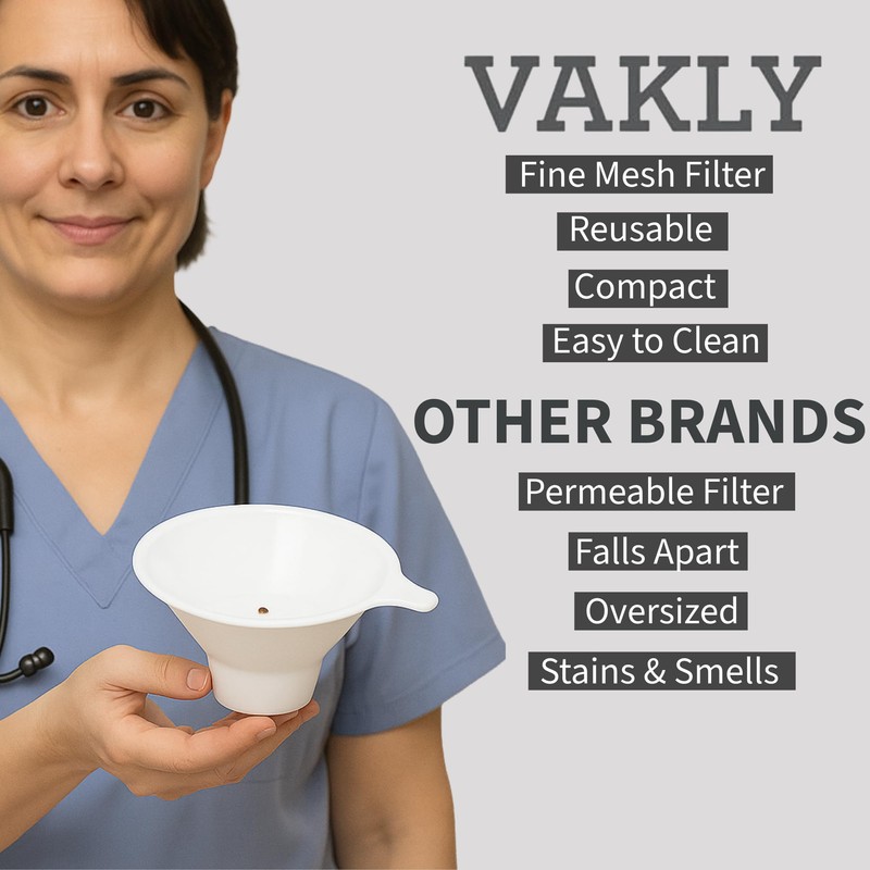Vakly Calculi Strainer [2 Pack] – Durable Plastic Kidney Stone