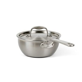 Made In Cookware - 2 Quart Saucier Pan - Stainless Clad 5 Ply Construction - Induction Compatible - Made in Italy - Professional Cookware