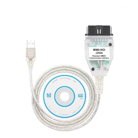 Mini for VCI J2534 Cable V18.00.008 Latest Version, OBD2 Connector Scanner Adapter Fit for TIS Techstream Programming Diagnostic Cable, Support Win XP WIN7 WIN10