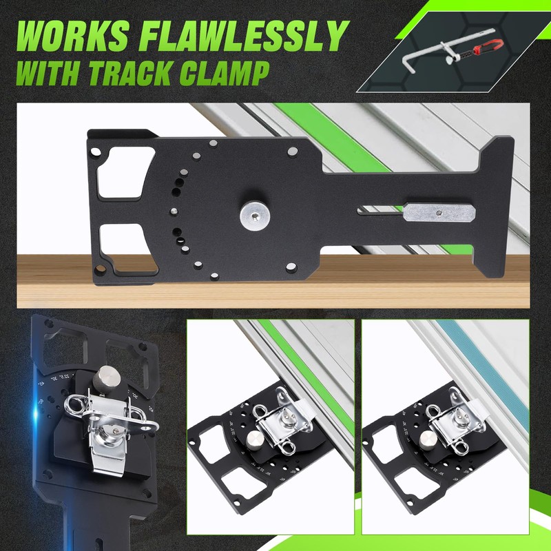WODHMIEY Adjustable Track Saw Square for -60° to 60° Angle