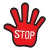 Hand Stop Iron-On or Sew On Patch for Clothes Embroidered
