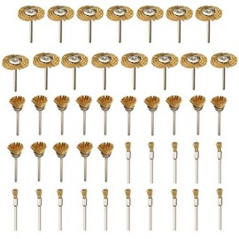TuToy 45 Piece Steel Wire Wheel Brushes Sanding Set Dremel Accessories for Rotating Tool