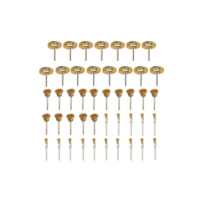 TuToy 45 Piece Steel Wire Wheel Brushes Sanding Set Dremel