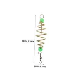 SUPVOX 36 PCS Luminous Fishing Bait Trap Cage Carbon Steel Spring Design for Eels Crabs Lobsters Shrimps Night Fishing Accessory with Dissolvable Bait Beads