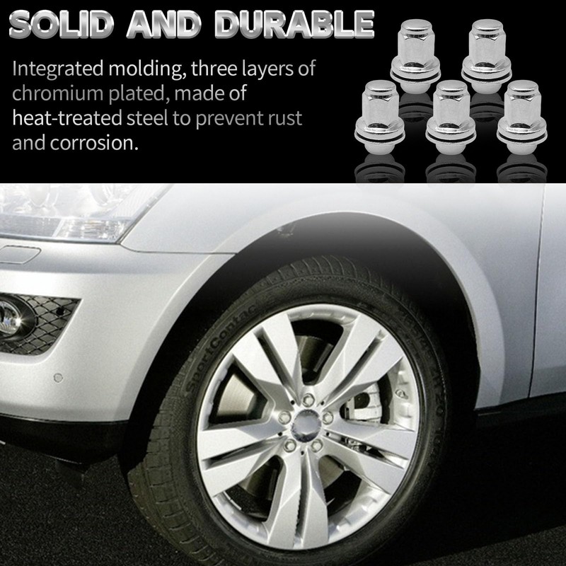 ZUDKSUY 5PCS M14-1.50 Wheel Nut Replacement Front and Rear 9-1000371,