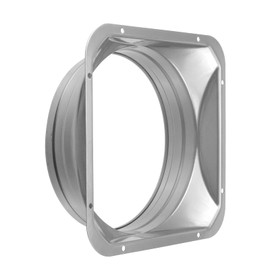 Antrader 8 Inch Duct Connector Flange, Metal Straight Pipe Flange Square to Round Interface Air Duct for Ventilation,Cooling, Heating and Air Conditioning Systems,1Pcs