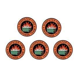 2Pcs/5Pcs Dumpster Fire Enamel Pins Response Team Alloy Badges for Jackets Hilarious Gifts for Coworkers Team Members (5Pcs orange)