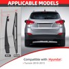 Replacement for Hyundai Tucson 2010-2015, Rear Windshield Wiper Arm Blade