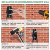 4-Piece Garage Hooks Wall Mount Storage Hanger with 4 Extension