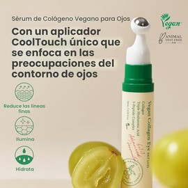 AXIS-Y Suero de Colágeno Vegano para Ojos - K Beauty Ácido Hialurónico Triple y Suero de Colágeno con Péptidos Mejora la Elasticidad de la Piel, Reduc