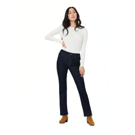 Mavi Kendra Women's High Rise Straight Leg Boyfriend Jeans, Rinse Supersoft, 29 x 32