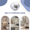 WellMade 2 Pack Brushed Stainless Steel Suction Cup Hooks for
