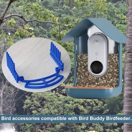 PIAOLGYI Perch and Tall Fence for Bird Buddy Birdfeeder,Accessories Compatible with Bird Buddy Birdhouse(Blue)